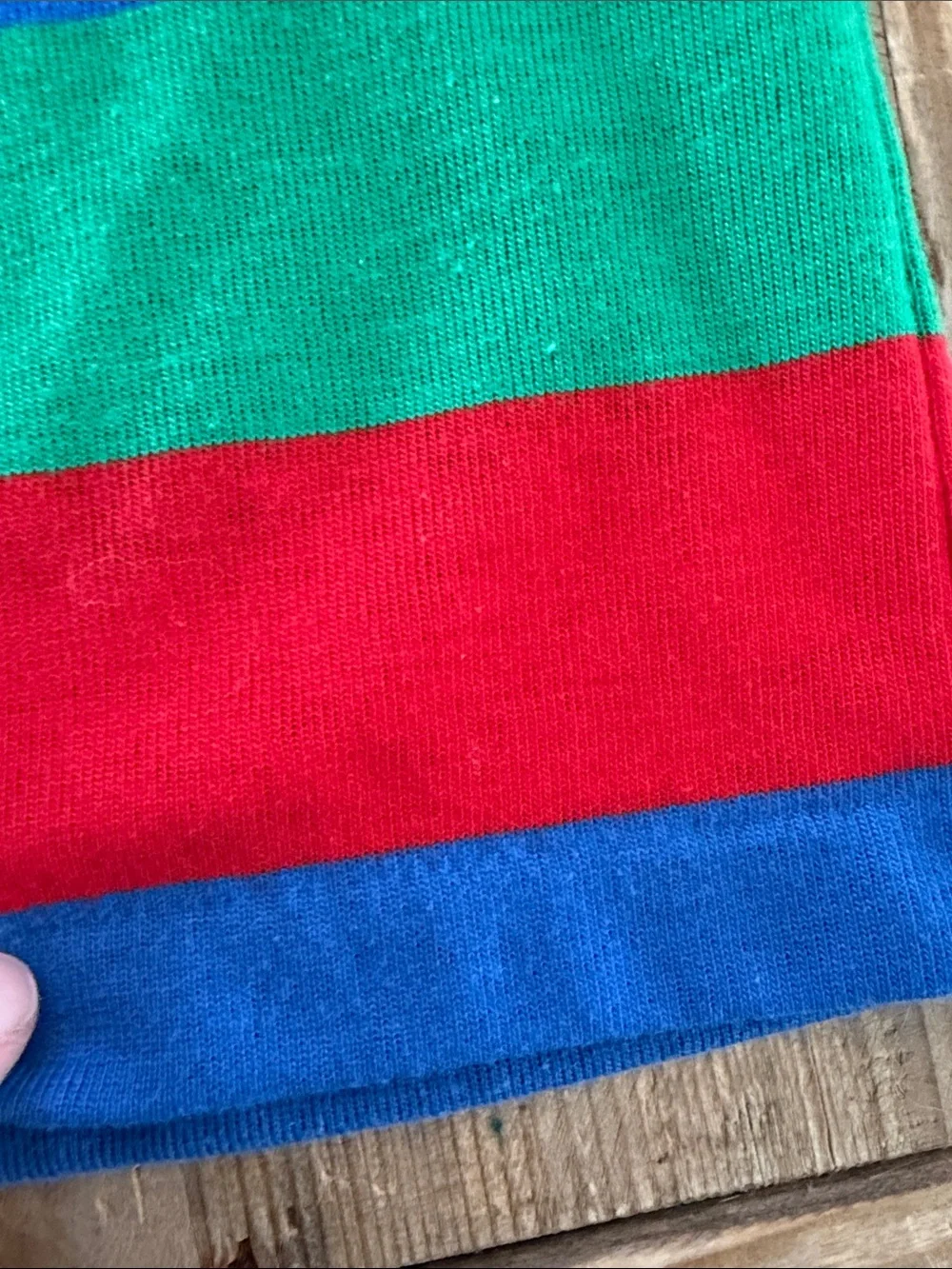 OshKosh B'gosh Red, Blue, Green & White Striped Polo
